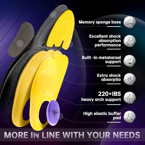 Image of VALSOLE Heavy Duty Support Pain Relief Orthotics - 220+ lbs Plantar Fasciitis High Arch Support Insoles for Men Women, Flat Feet Orthotic Insert, Work Boot Shoe Insole, Absorb Shock with Every Step