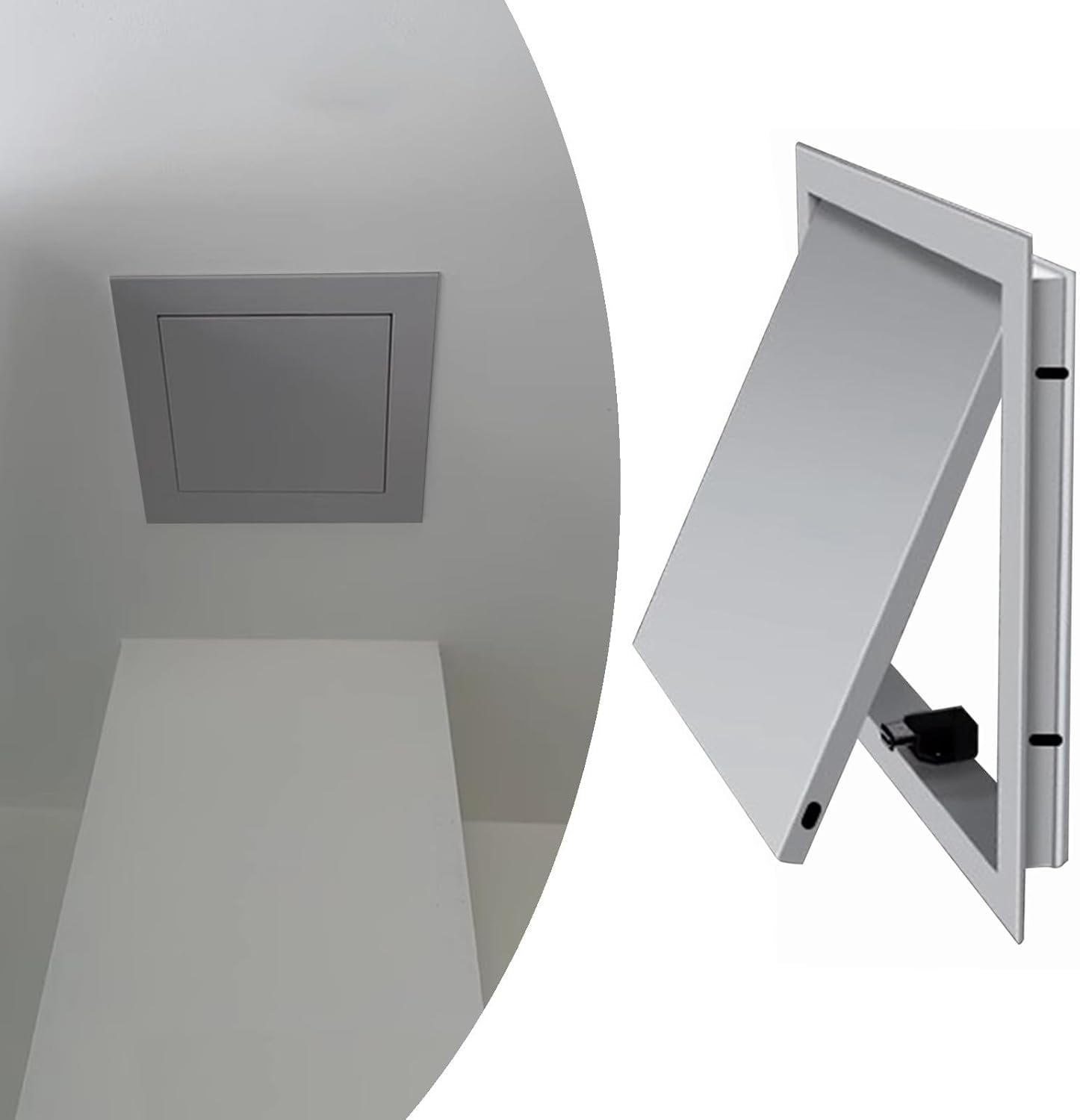 VUIKLCty Metal Flush-mounted Magnetic Access Panels For Pipes, Bathrooms And Lofts(Grey,14x14in(35x35cm))