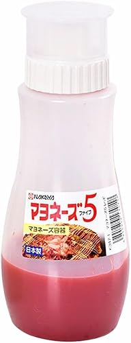 Botella exprimible de 5 agujeros para salsa de tomate y mayonesa con tapa transparente a prueba de fugas (12 oz - 11.8 fl oz)