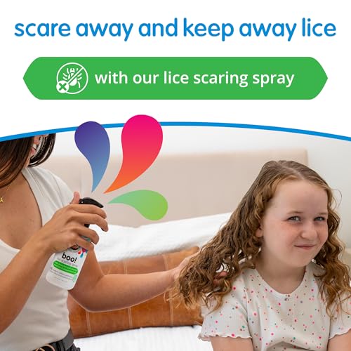 Image of SoCozy Boo Lice Scaring Spray For Kids Hair, Effective Lice Treatment (8 Fl Oz) Clinically Proven to Repel Lice, Conditioning Spray with Tea Tree Oil, Rosemary Oil & Keratin, Paraben & Sulfate Free