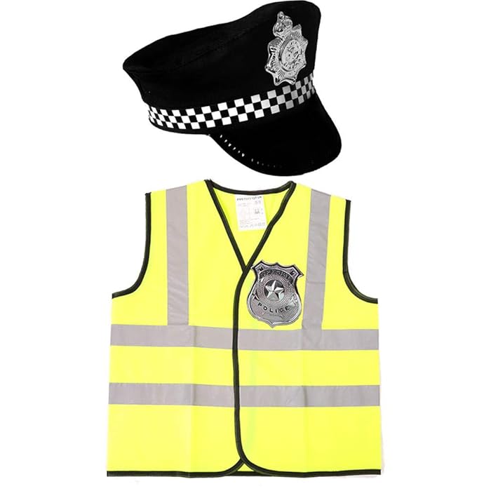 Buy Police Costume Kids Police Officer Fancy Dress HiVis Vest