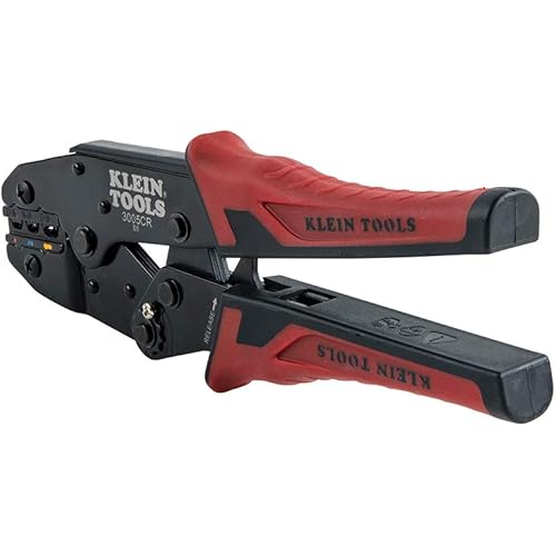 Klein Tools 3005CR Wire Crimper Tool, Ratcheting Insulated Terminal Crimper for 10 to 22 AWG Wire