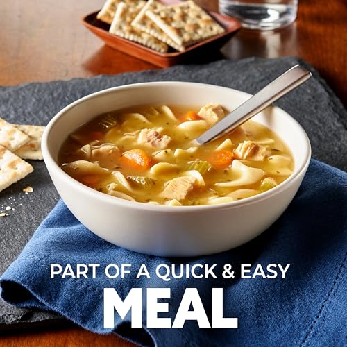 Image of Progresso Traditional Chicken Noodle Canned Soup, 19 oz | White meat chicken, egg noodles & savory vegetables in flavorful broth, 100 calories per serving, No artificial flavors