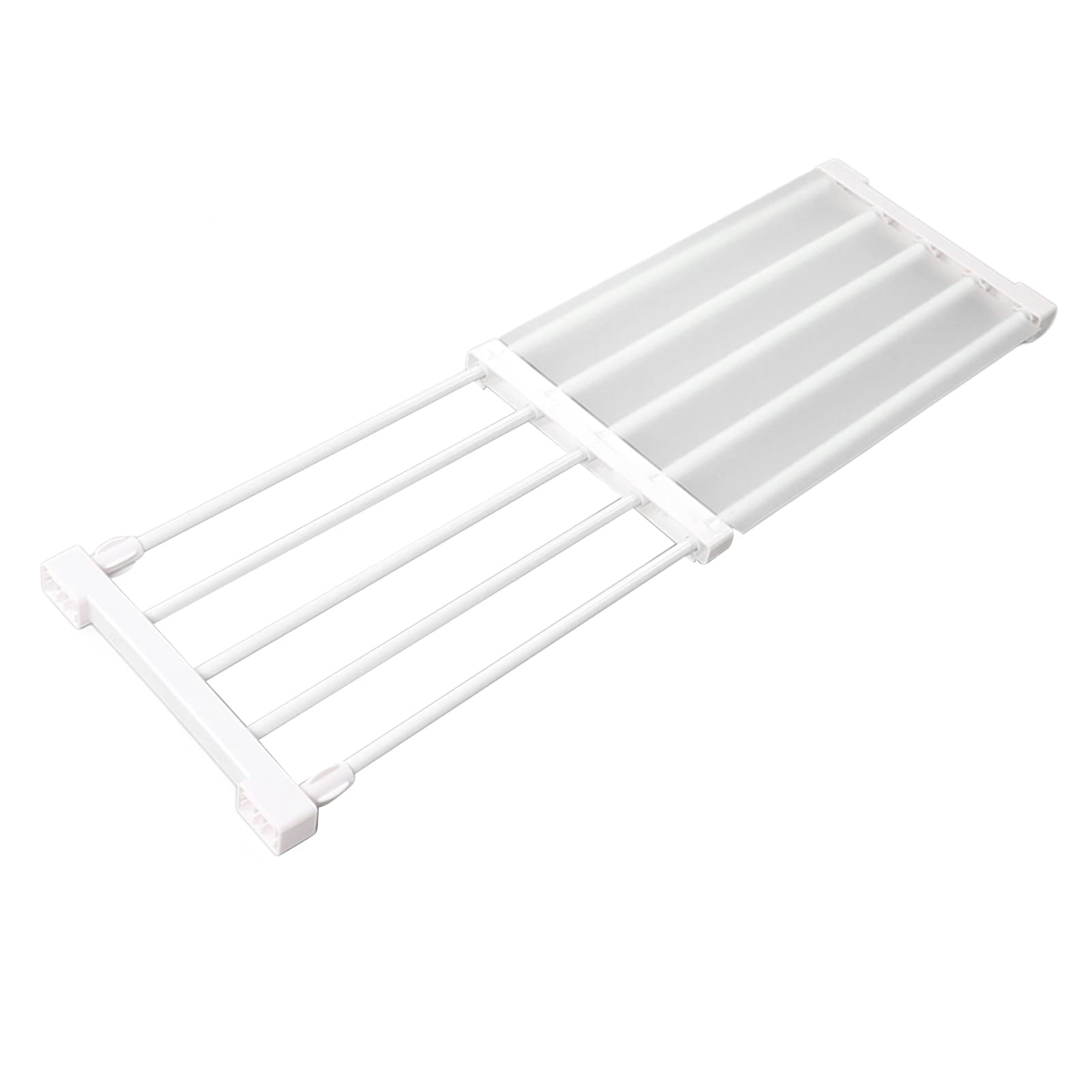Szafa na półkę Pręt Rozszerzalny Metalowy Stojak do Przechowywania, Regulowany Szafa Szafka na półkę Szafki na Półki Separator Dzielnika DIY do Szafki do Szafki (Długość 50-80 cm