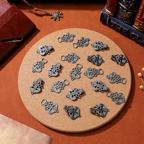 Image of 10 Pieces Vintage Sweater Swirl Clip Cape Cloak Clips for Dress Retro Cardigan Buckle Shawl for Girl Women 1.96 X 0.70 Inch