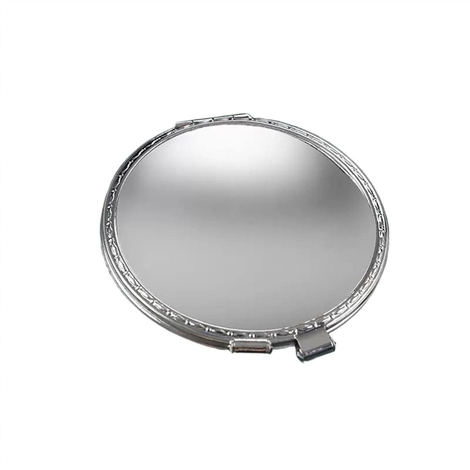 Compact Round Kerosene Lighter, Vintage Trench Windproof Copper/Brass Lighter, Refillable Portability Semi-Automatic Lighters for Collection Decorative Gift Present (Fuel Not Included) (Size : Silver