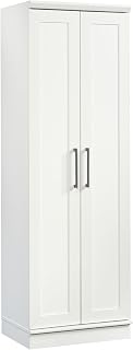 Sauder HomePlus Storage Cabinet Soft White - Adjustable Shelves, Double Door Pantry Organizer for Kitchen, Office, 71" Tall