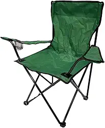 Cadeira Camping Pesca Dobravel Verde Porta Copo Ate 150kg