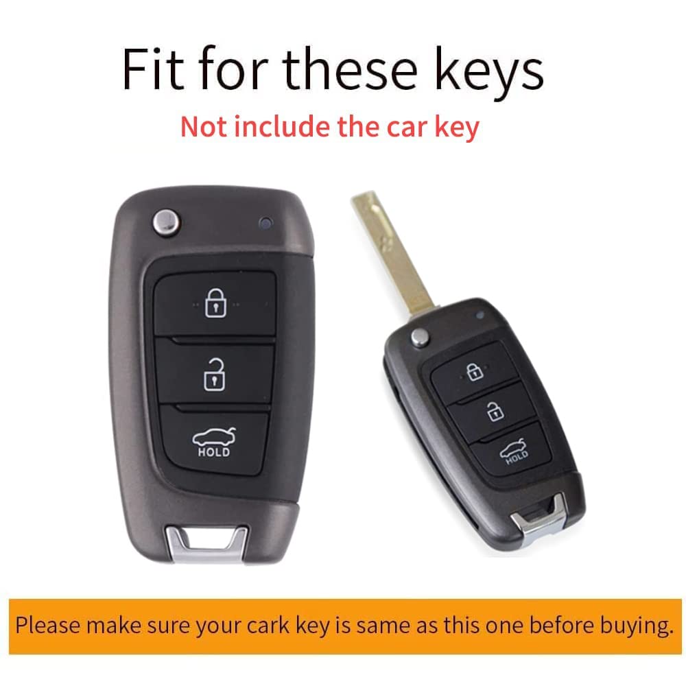 Ontto Custodia Portachiave In TPU Per Hyundai – Kona, I30, Tucson, Santa Fe, I10 E Altri – Blu