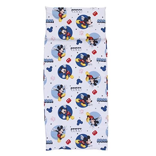 Disney Mickey Mouse Preschool Nap Pad Sheet, Blue, 19" x 44"