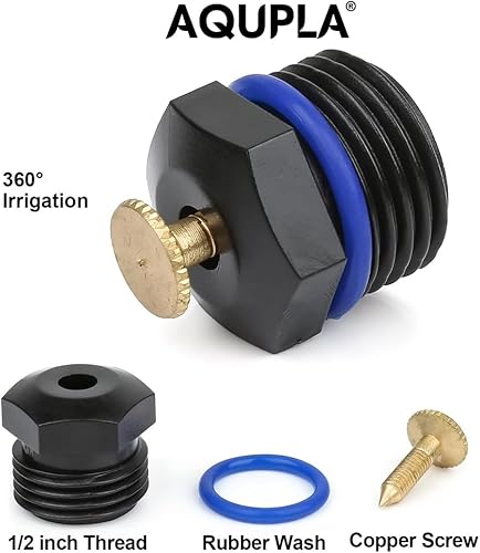 Miniatura 3 de AQUPLA Boquilla de rociador de 12 pulgada para jardín, emisores de nebulización ajustables de 360 grados, boquilla universal para riego de césped,