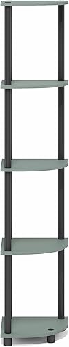 Miniatura 21 de Furinno Turn'n'Tube - Estantería esquinera de 3 niveles multi-propósito Negro/Gris