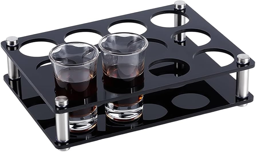 Amazon | UNICRAFTALE ショットグラスホルダー 12穴 アクリル ショット