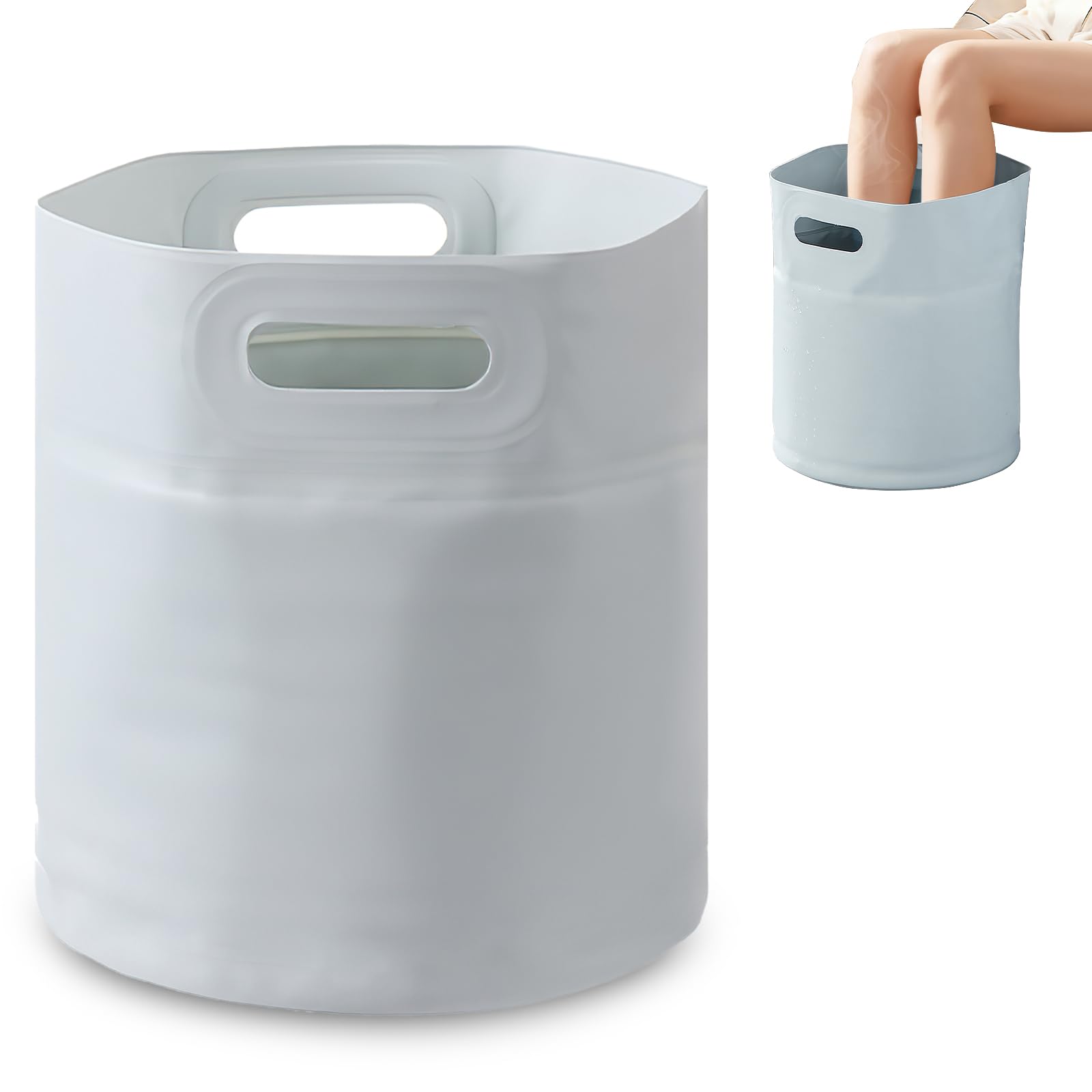 Grande vasca da bagno per pedicure, robusta vasca per pedicure con manici integrati, spaziosa copertura per polpacci per rilassamento a casa e spa (blu)