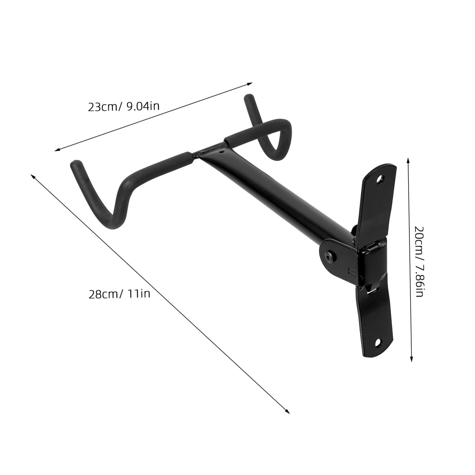 Supporto Salvaspazio p e Acciaio Parete Bicicletta per Pieghevole Nero, Gancio Doppio Mountain Bike, Garage e Capannone