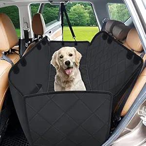Ashok Enterprises Backseat Cover Protector for Puppy and Seat Extender for Dogs, Scratchproof Waterproof Pet Carseat Cover, Nonslip Dog Hammock for Car SUV Truck