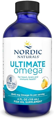 Miniatura 8 de Nordic Naturals Ultimate Omega Liquid sabor a limón 8 onzas 2840 mg de Omega-3 suplemento de aceite de pescado Omega-3 de alta potencia con EPA y