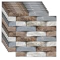 szgwtk 3D Wall Panels Peel and Stick,Faux Brick Wall Panel,10PCS 30x30cm Foam PVC Self Adhesive Wallpaper Application Such as Games Rooms, Offices, Hotels, Living Rooms, bedrooms and Kitchens.
