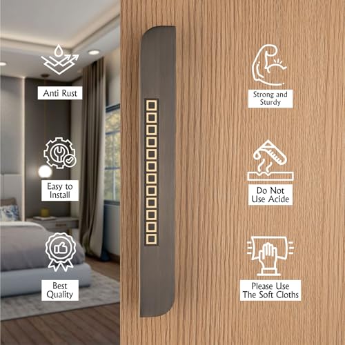 Image of COMPASS 24 inch Brass Main Door Handle | Door Handles for Main Door | Pull Handles for All The Doors of House | Office | Hotels | PH-235 (Pack of 1, Antique Finish)