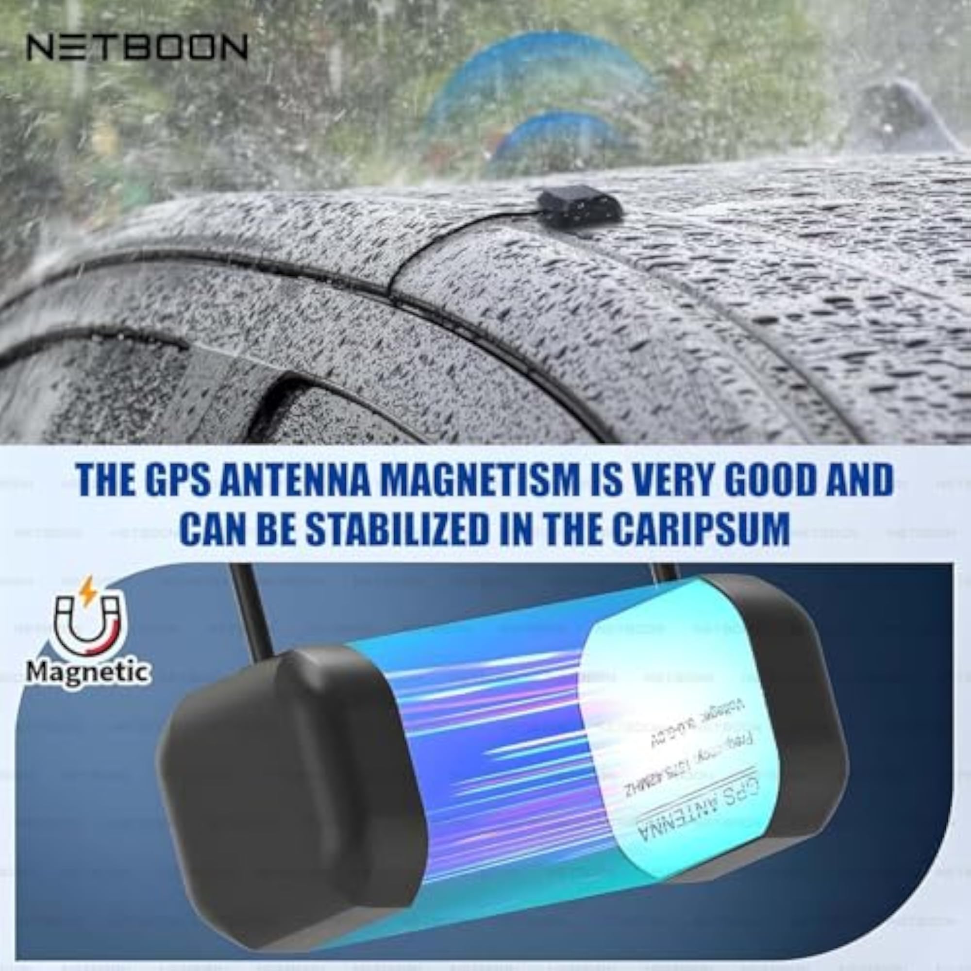 GPS Antenna with BNC Male Connector, Magnetic Base