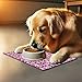 Lunarable Feminine Pet Mat for Food and Water, Big Vivid Diamond on The Dark Background Engagement and Wedding Themed Print, Non-Slip Rubber Mat for Dogs and Cats, 18