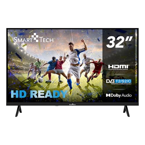 Smart Tech 32HN01K TV HD LED 32 Pouces (80cm) Triple Tuner Dolby Digital Plus, 3xHDMI, 2xUSB