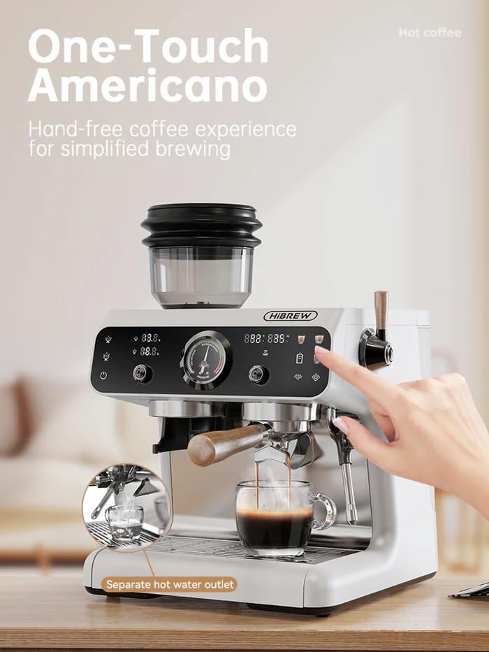 HIBREW H7B One-Touch Americano feature with separate hot water outlet