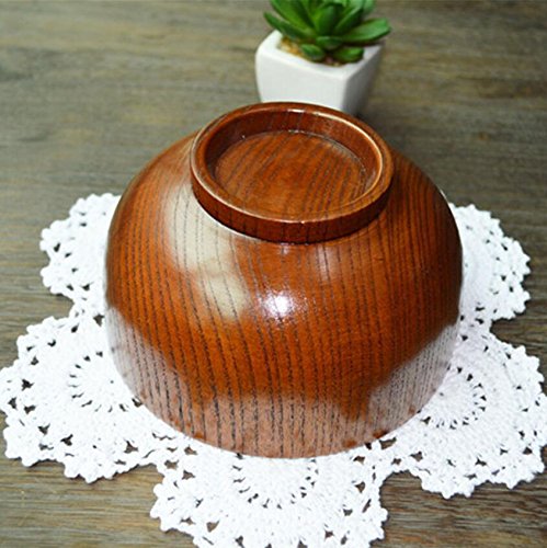 Amazon.co.jp: 木製 汁椀 天然木 漆塗り (漆器) 直径14cm インチ