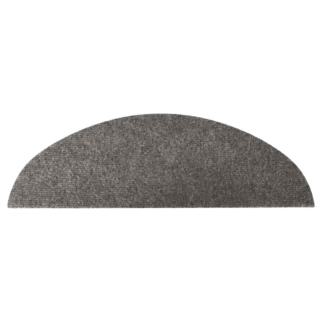 Lot de 20 tapis d'escalier autocollants en feutre aiguilleté gris - 56 x 17 x 3 cm - Antidérapant - Lavable - Pour bois, animaux domestiques et enfants - Protection contre les rayures