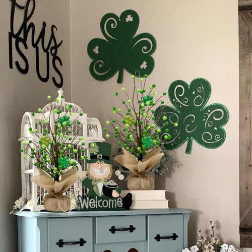 2-Pack-St-Patricks-Day-Trees-Decorations-16inch-Irish-Berry-Shamrock-Tree-Decorations-St-Patricks-Day-Tabletop-Tree-Decor-and-Centerpiece-Ideas 2 Pack St Patricks Day Trees Decorations 16inch Irish Berry Shamrock Tree Decorations St Patricks Day Tabletop Tree Decor and Centerpiece Ideas