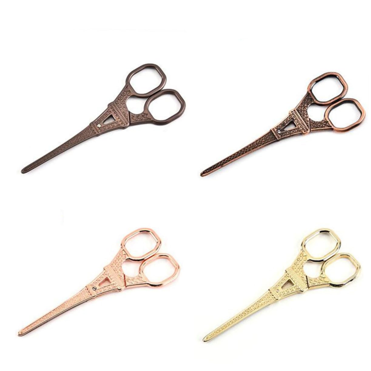 STOBOK 3pezzi Retro Inossidabile Per e Cesoie Artigianali Design Della Torre Eiffel Colore Casual Per Crafting e