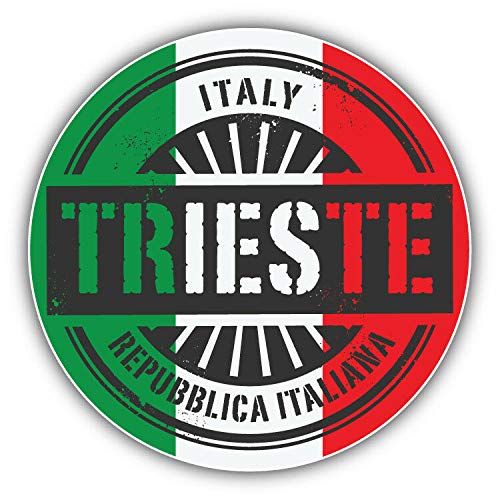 Trieste Italy World Flag Stamp Round Metal 0.75" Lapel Pin Hat Shirt Pin Tie Tack Pinback2