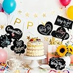 10pcs Writable Chalkboard Photo Booth Props Kit - Reusable Blank Signs with Chalk & Sticks for Wedding, Birthday, Baby Shower, Prom & Party Favors - Image 3