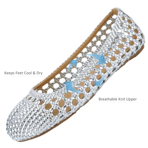 Image of VBDB Mesh Ballet Flats for Women Split Toe Tabi Flats Wide Width Mesh Flats Low Heel Casual Ballerina Comfortable 2026 Spring Summer Shoes