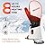 Heated Mittens Gloves for Women Men 7.4V Battery 22.2Wh Electric Rechargeable Waterproof Ski Gloves for Winter Outdoor Work Skiing Snowboarding Hiking Fishing Camping Raynaud(White,M)