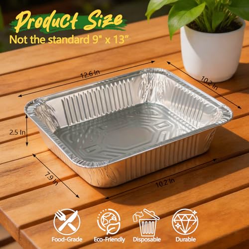 EeSkap 9x13 Aluminum Pans, 20 Pack Thickened Foil Pans for Kitchen by EeSkap - Used condition - Image 3