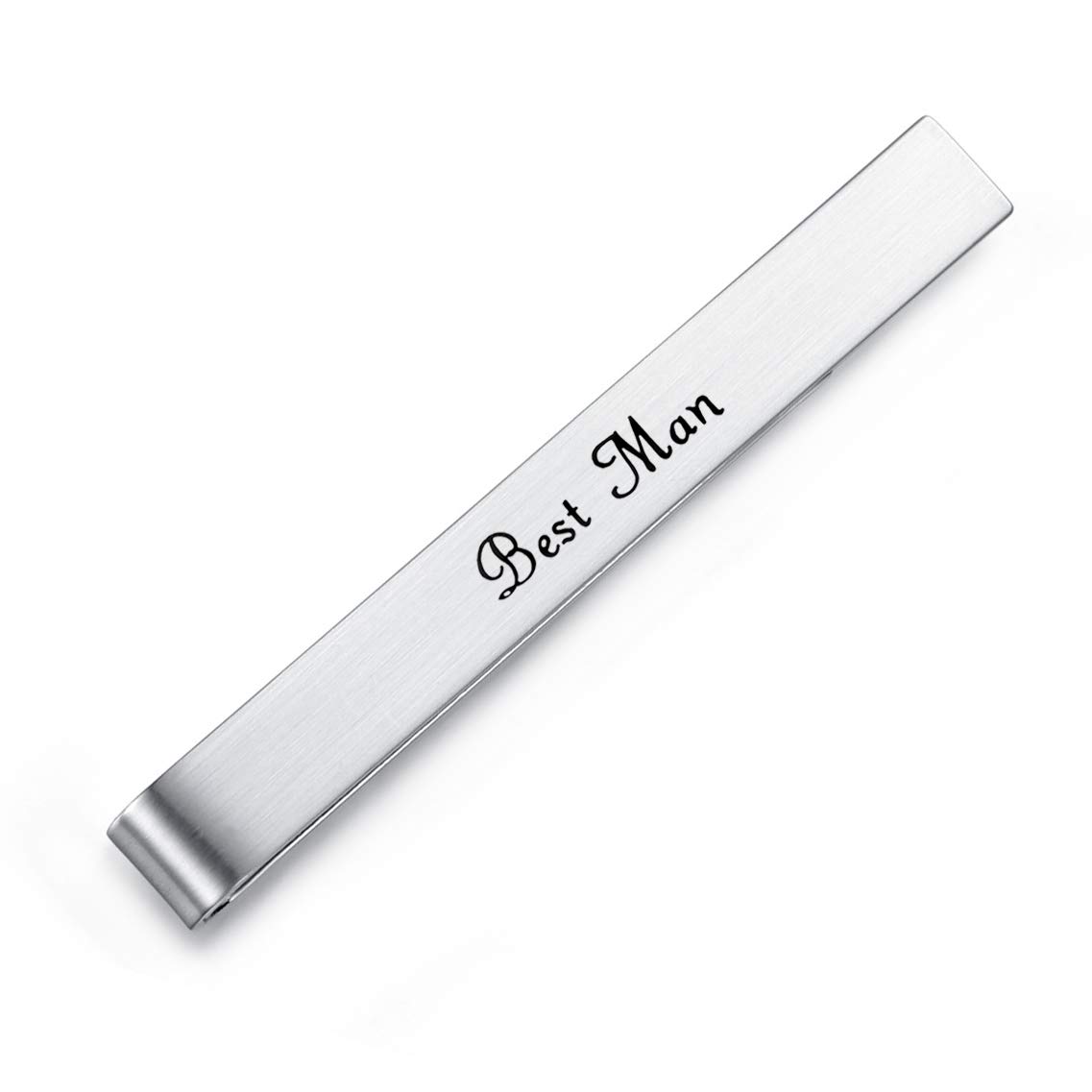 2 Pinces à Cravate Homme - Acier Inoxydable - Design Slim - Pour Mariage, Bureau