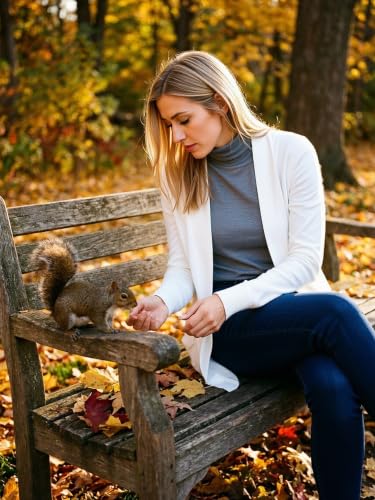 Image of Spicy Sandia Women's Basic Open Front Long Cardigan Sweaters with Pockets | Capsule Wardrobe Essentials, Early Fall 2026 Trendy