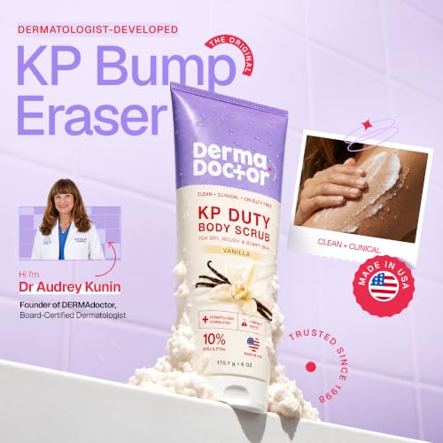 Image of DERMAdoctor KP Bump Eraser Vanilla Body Scrub, Keratosis Pilaris, 6 oz