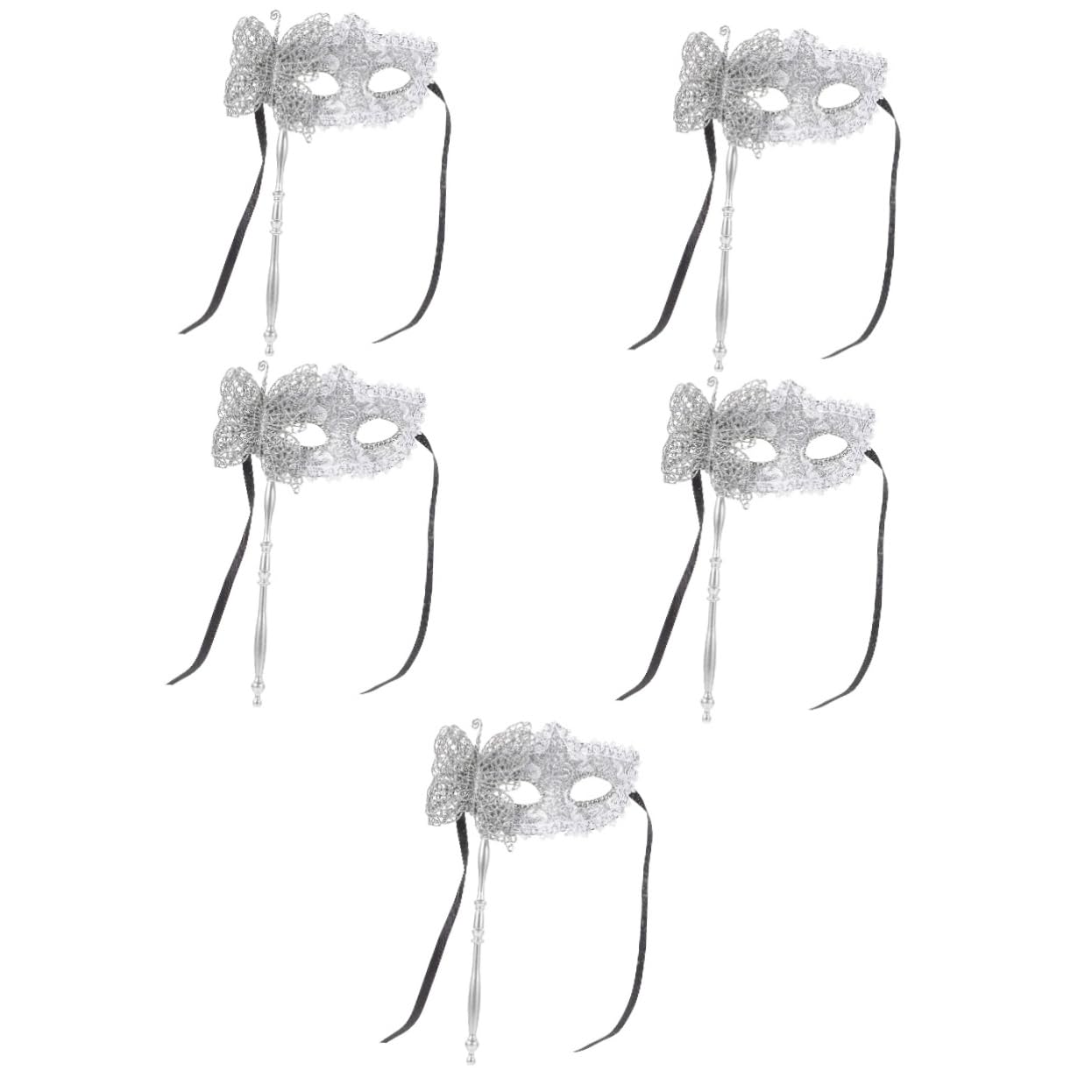 NUOBESTY 5piezas De Baile Veneciana Con Stick De Disfraz Elegante Para Fiestas Carnaval y Cosplay Diseño Chic y Misterioso Para Mujeres