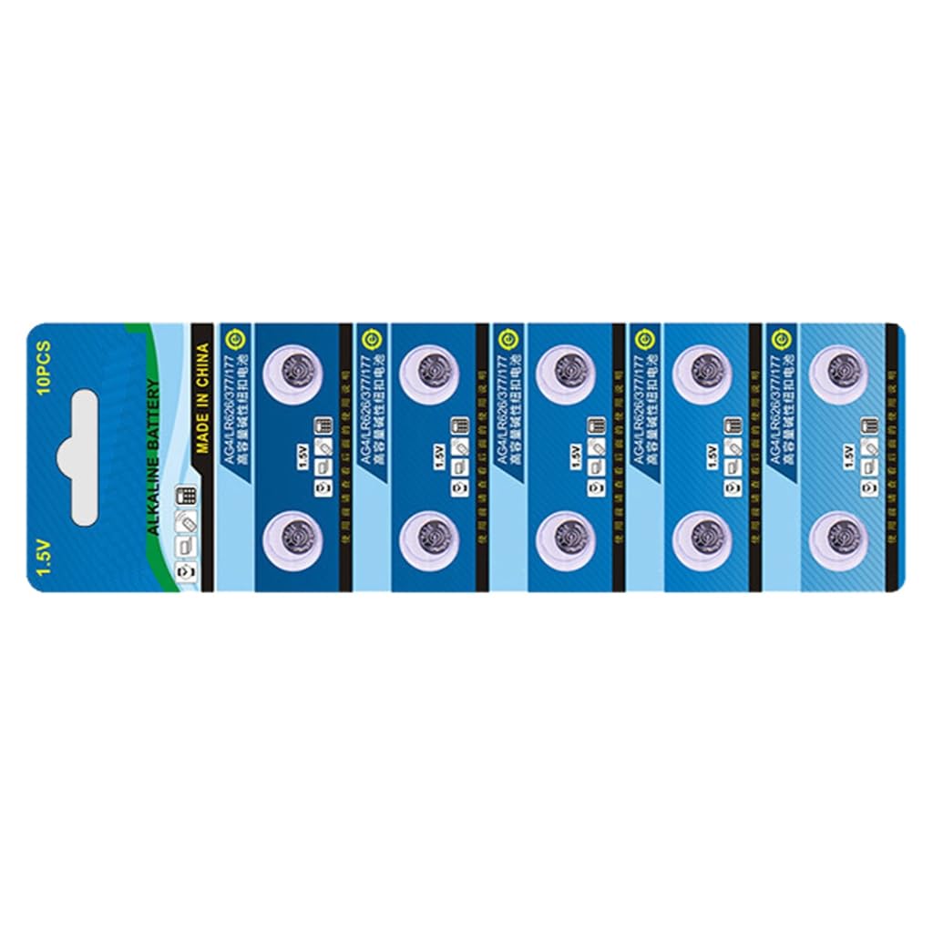 Elnwnnkc 10pcs/20pcs AG4/LR626/377/177 Alkaline Button Batteries 1.5V Coin Cell Batteries for Watches Calculators Toy