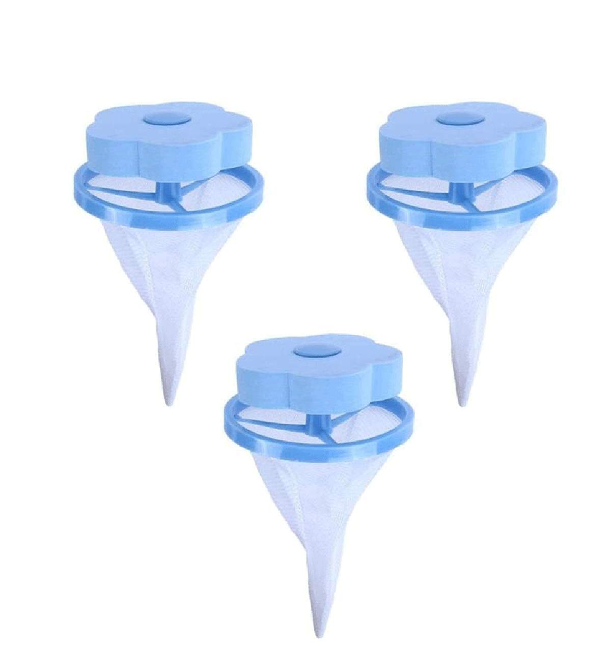 ExcitingDealz 3 Pcs Washing Machine Net Filter Hair Dirt Fur Catcher Net Bag Washing Machine Mesh Filter Cloth Laundry Pouch Lint Device