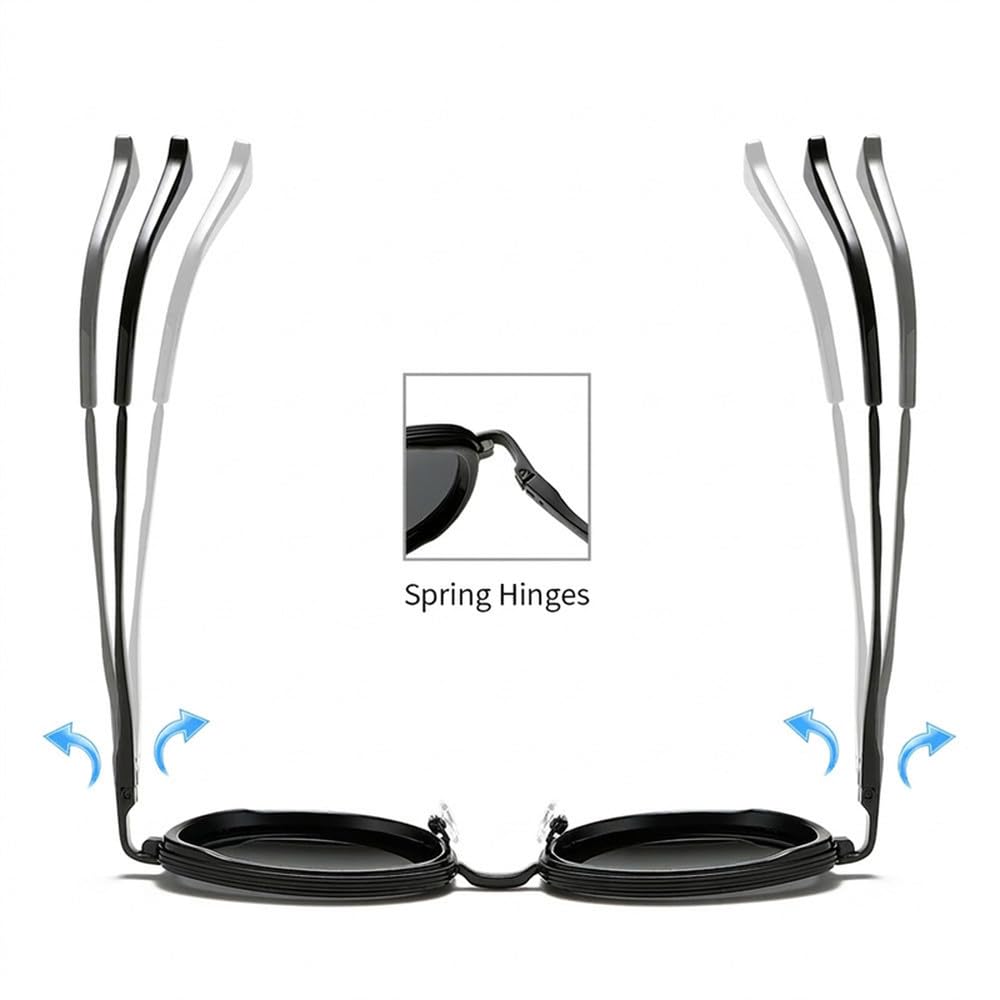 Gafas de sol polarizadas estilo ojo de gato para mujer, modernas, con protección UV400, lentes TAC y montura metálica.