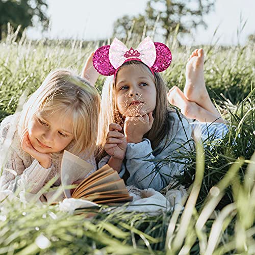 Image of FANYITY Mouse Ears, Sequin Mouse Ears Headband for Girls Women Halloween Birthday Party (BD)