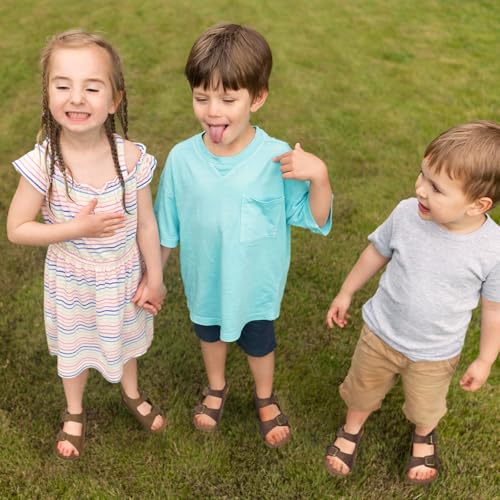 Image of ZVC little Kids Toddler Sandals for Boys & Girls with Adjustable Hook-and-Loop Straps, Lightweight Open-Toe Design for Beach, and Casual Play