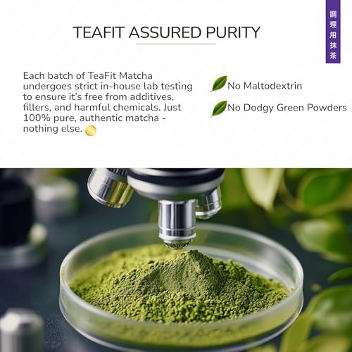 Image of TeaFit Culinary Japanese Matcha Tea Powder, 30 grams | Sourced from Uji, Japan | 100% Pure & Authentic Culinary Grade Green Tea | Rich in Anti-Oxidants | Everyday Matcha