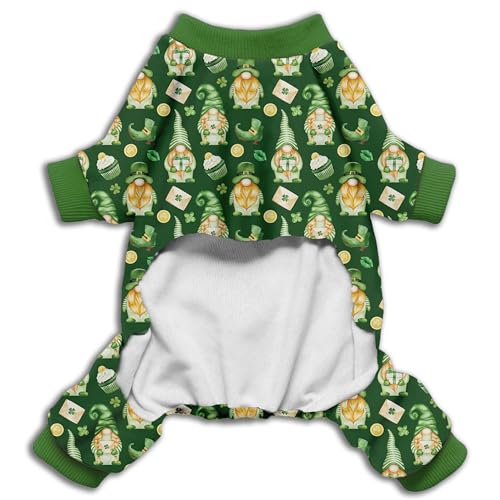 Pijama para Perro Día de San Patricio con Diseño de Duendes y Tréboles miniatura 2