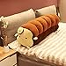 WEVB Huevo frito de felpa de pan de peluche suave almohada de comida de 25 ~ 120 cm de largo para dormir sonrisa cara marrón Sop niños regalo (quemado largo 120 cm)