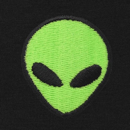 DALIX Alien Embroidered Fleece Zip Hoodie Cold Fall Winter Mens2