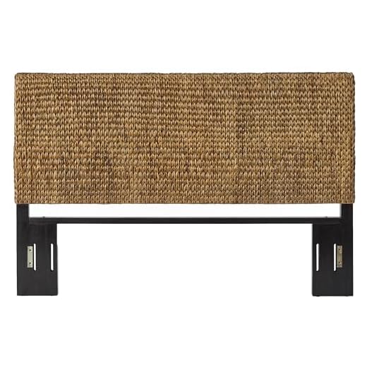 Crosley Furniture Edgewater Boho Natural Fiber Handwoven Rattan Headboard for King Size Bed, Seagrass, King